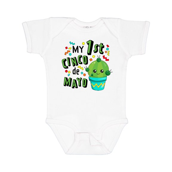 Inktastic My First Cinco De Mayo Cute Cactus Boys or Girls Baby Bodysuit