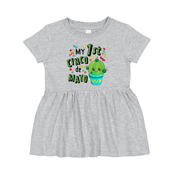 Inktastic My First Cinco De Mayo Cute Cactus Girls Baby Dress