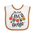 thumbnail image 1 of Inktastic My First Cinco De Mayo Flowers Boys or Girls Baby Bib, 1 of 4
