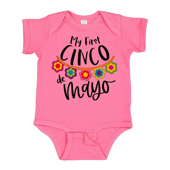 Inktastic My First Cinco De Mayo- Flowers Boys or Girls Baby Bodysuit