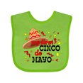 thumbnail image 1 of Inktastic My First Cinco De Mayo with Sombrero Boys or Girls Baby Bib, 1 of 4