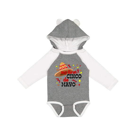 Inktastic My First Cinco De Mayo with Sombrero Boys or Girls Long Sleeve Baby Bodysuit