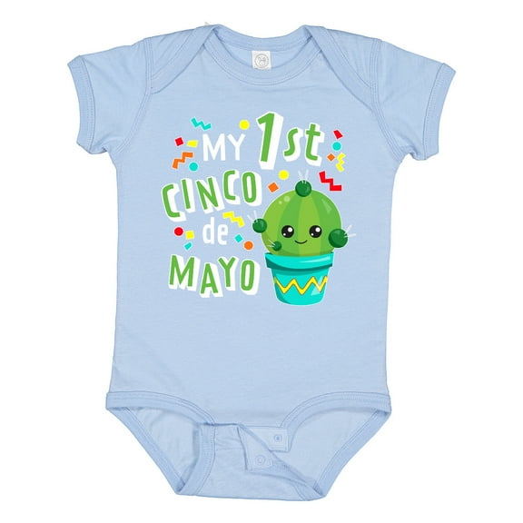 Inktastic My First Cinco de Mayo- cute cactus Boys or Girls Baby Bodysuit