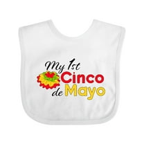 Inktastic My First Cinco de Mayo with colorful flower Boys or Girls Baby Bib