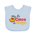 thumbnail image 1 of Inktastic My First Cinco de Mayo with colorful flower Boys or Girls Baby Bib, 1 of 4