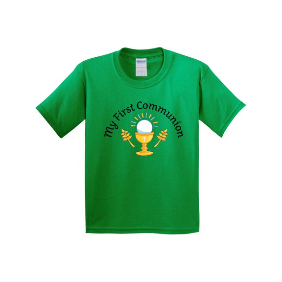 Inktastic My First Communion with Chalice and Host Youth T-Shirt