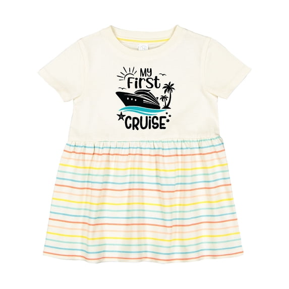 Inktastic My First Cruise Girls Baby Dress