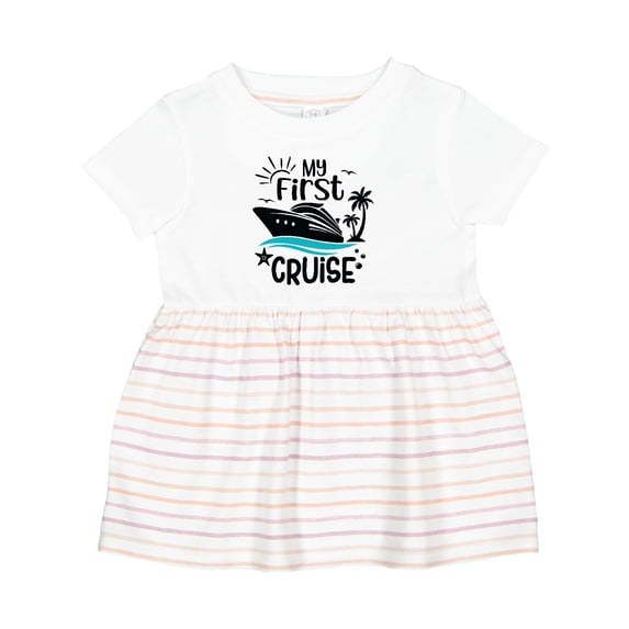 Inktastic My First Cruise Girls Baby Dress