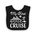 thumbnail image 1 of Inktastic My First Cruise with Cruise Ship and Palm Trees Boys or Girls Baby Bib, 1 of 4