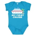 thumbnail image 1 of Inktastic My First Cruise with Cruise Ship and Palm Trees Boys or Girls Baby Bodysuit, 1 of 5