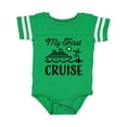 thumbnail image 1 of Inktastic My First Cruise with Cruise Ship and Palm Trees Boys or Girls Baby Bodysuit, 1 of 5