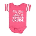 thumbnail image 1 of Inktastic My First Cruise with Cruise Ship and Palm Trees Boys or Girls Baby Bodysuit, 1 of 5