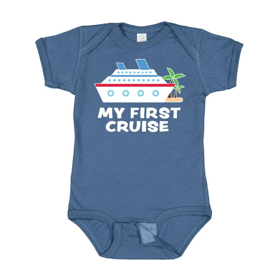 Inktastic My First Cruise with Cruise Ship and Palm Trees Boys or Girls Baby Bodysuit