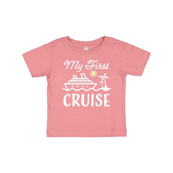 Inktastic My First Cruise with Cruise Ship and Palm Trees Boys or Girls Baby T-Shirt