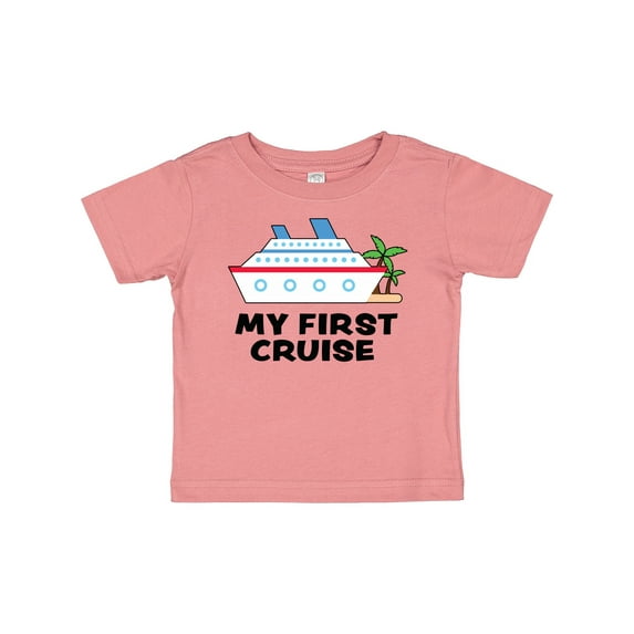 Inktastic My First Cruise with Cruise Ship and Palm Trees Boys or Girls Baby T-Shirt