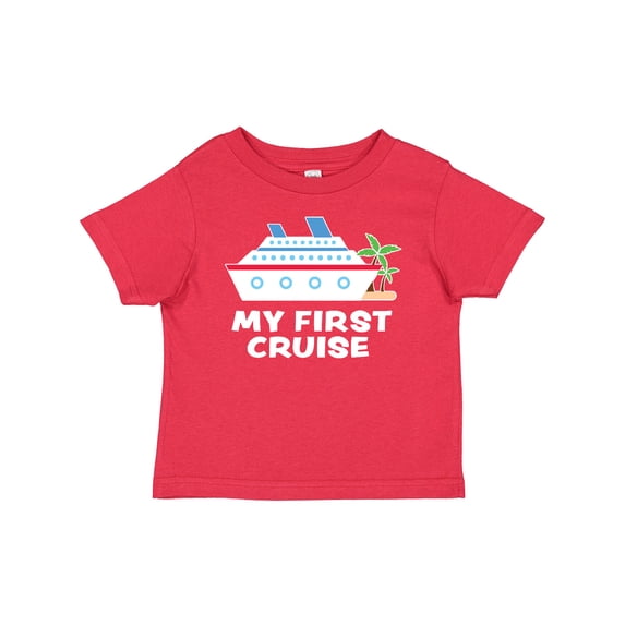 Inktastic My First Cruise with Cruise Ship and Palm Trees Boys or Girls Baby T-Shirt