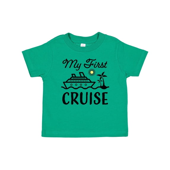 Inktastic My First Cruise with Cruise Ship and Palm Trees Boys or Girls Baby T-Shirt