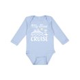 thumbnail image 1 of Inktastic My First Cruise with Cruise Ship and Palm Trees Boys or Girls Long Sleeve Baby Bodysuit, 1 of 5