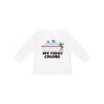 thumbnail image 1 of Inktastic My First Cruise with Cruise Ship and Palm Trees Boys or Girls Long Sleeve Toddler T-Shirt, 1 of 5