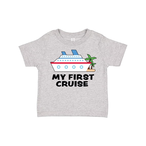 Inktastic My First Cruise with Cruise Ship and Palm Trees Boys or Girls Toddler T-Shirt