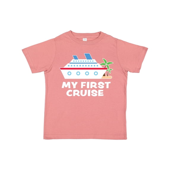 Inktastic My First Cruise with Cruise Ship and Palm Trees Boys or Girls Toddler T-Shirt