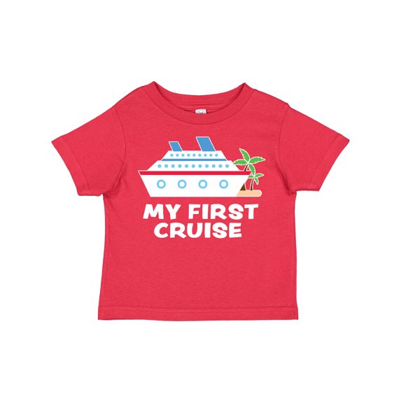 Inktastic My First Cruise with Cruise Ship and Palm Trees Boys or Girls Toddler T-Shirt