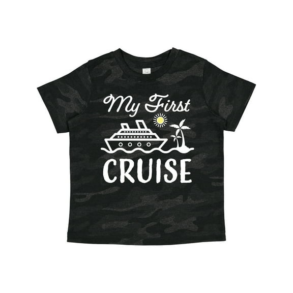 Inktastic My First Cruise with Cruise Ship and Palm Trees Boys or Girls Toddler T-Shirt