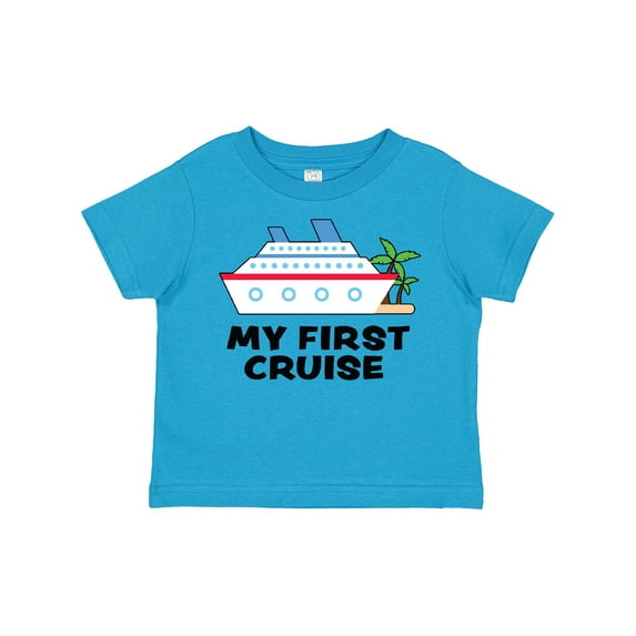Inktastic My First Cruise with Cruise Ship and Palm Trees Boys or Girls Toddler T-Shirt