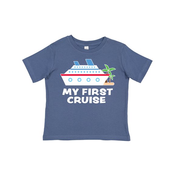 Inktastic My First Cruise with Cruise Ship and Palm Trees Boys or Girls Toddler T-Shirt