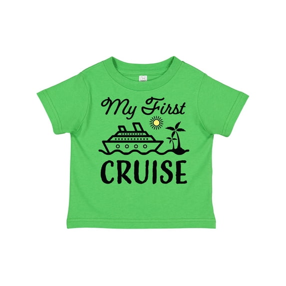 Inktastic My First Cruise with Cruise Ship and Palm Trees Boys or Girls Toddler T-Shirt