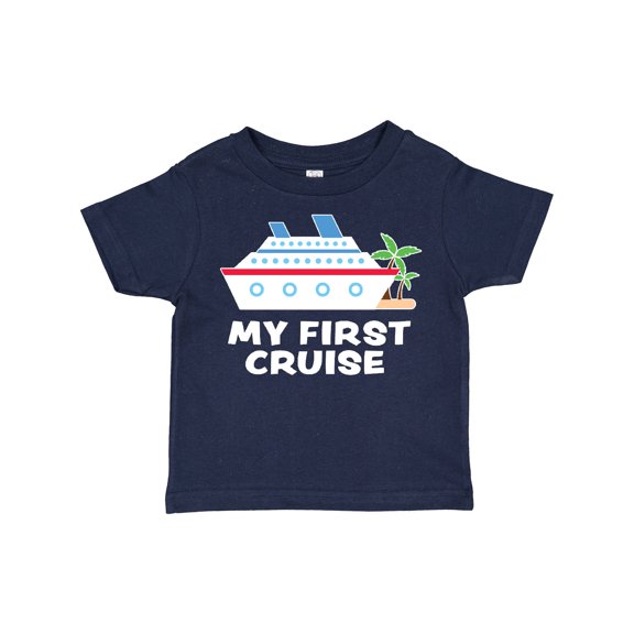 Inktastic My First Cruise with Cruise Ship and Palm Trees Boys or Girls Toddler T-Shirt