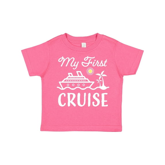 Inktastic My First Cruise with Cruise Ship and Palm Trees Boys or Girls Toddler T-Shirt