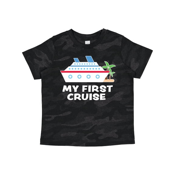 Inktastic My First Cruise with Cruise Ship and Palm Trees Boys or Girls Toddler T-Shirt