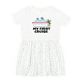 thumbnail image 1 of Inktastic My First Cruise with Cruise Ship and Palm Trees Girls Toddler Dress, 1 of 5