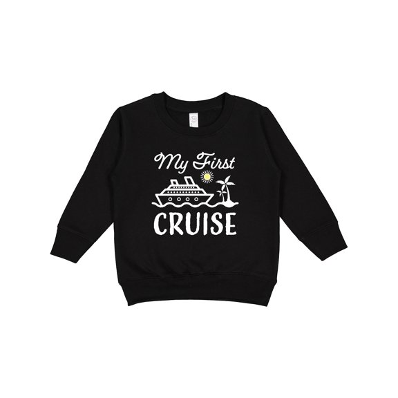 Inktastic My First Cruise with Cruise Ship and Palm Trees Toddler Sweatshirt