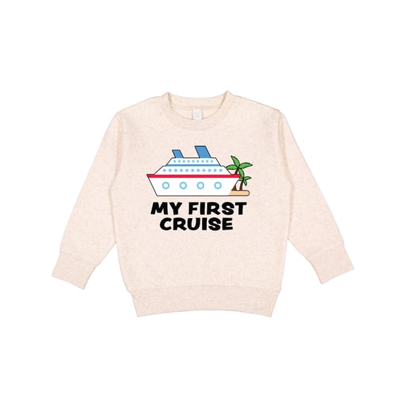 Inktastic My First Cruise with Cruise Ship and Palm Trees Toddler Sweatshirt