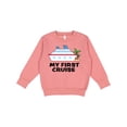 thumbnail image 1 of Inktastic My First Cruise with Cruise Ship and Palm Trees Toddler Sweatshirt, 1 of 4