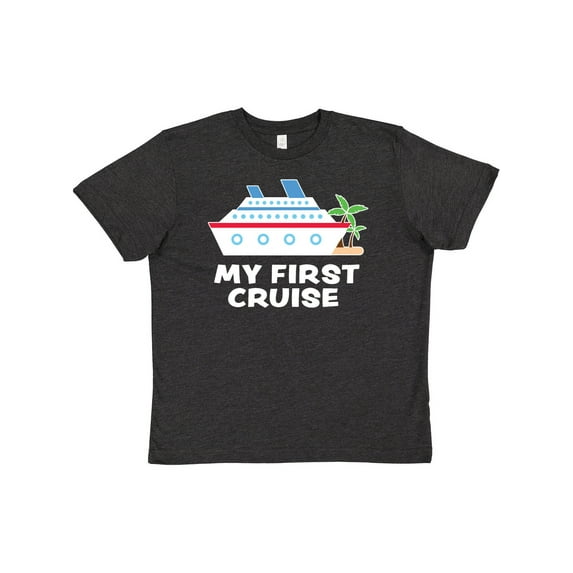 Inktastic My First Cruise with Cruise Ship and Palm Trees Youth T-Shirt