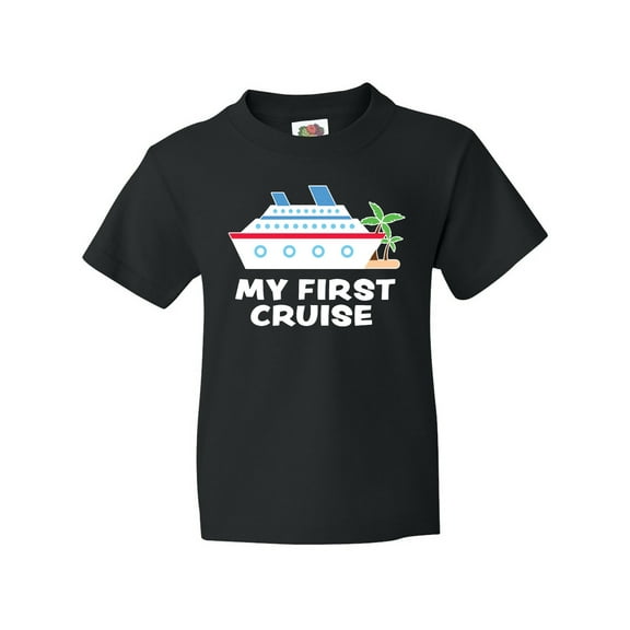 Inktastic My First Cruise with Cruise Ship and Palm Trees Youth T-Shirt