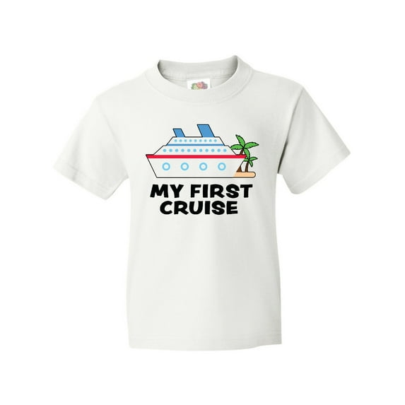 Inktastic My First Cruise with Cruise Ship and Palm Trees Youth T-Shirt