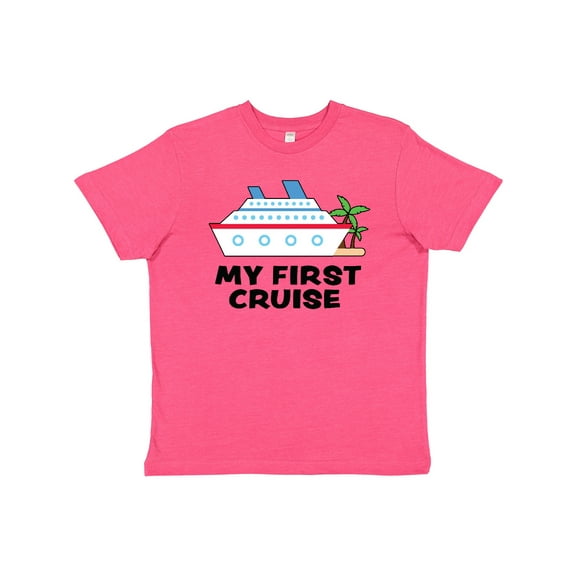 Inktastic My First Cruise with Cruise Ship and Palm Trees Youth T-Shirt