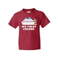 thumbnail image 1 of Inktastic My First Cruise with Cruise Ship and Palm Trees Youth T-Shirt, 1 of 5
