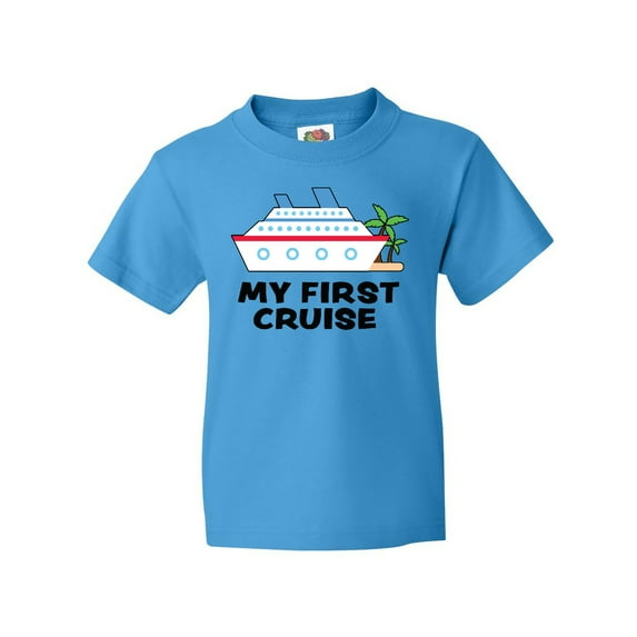 Inktastic My First Cruise with Cruise Ship and Palm Trees Youth T-Shirt