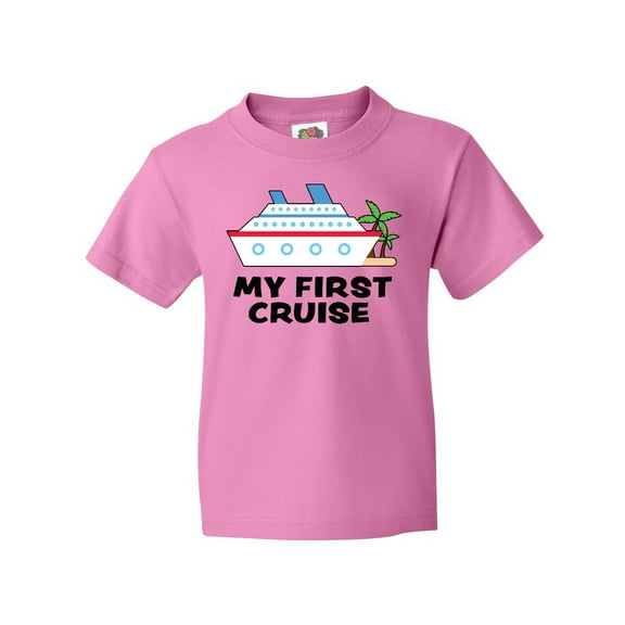 Inktastic My First Cruise with Cruise Ship and Palm Trees Youth T-Shirt