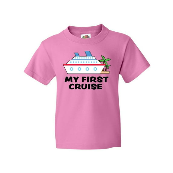 Inktastic My First Cruise with Cruise Ship and Palm Trees Youth T-Shirt