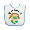 thumbnail image 1 of Inktastic My First Earth Day Baby Girl Girls Baby Bib, 1 of 4