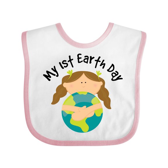 Inktastic My First Earth Day Baby Girl Girls Baby Bib