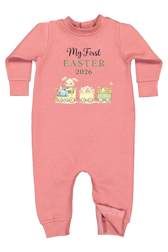 My First Easter 2026 Train Baby Fleece Romper