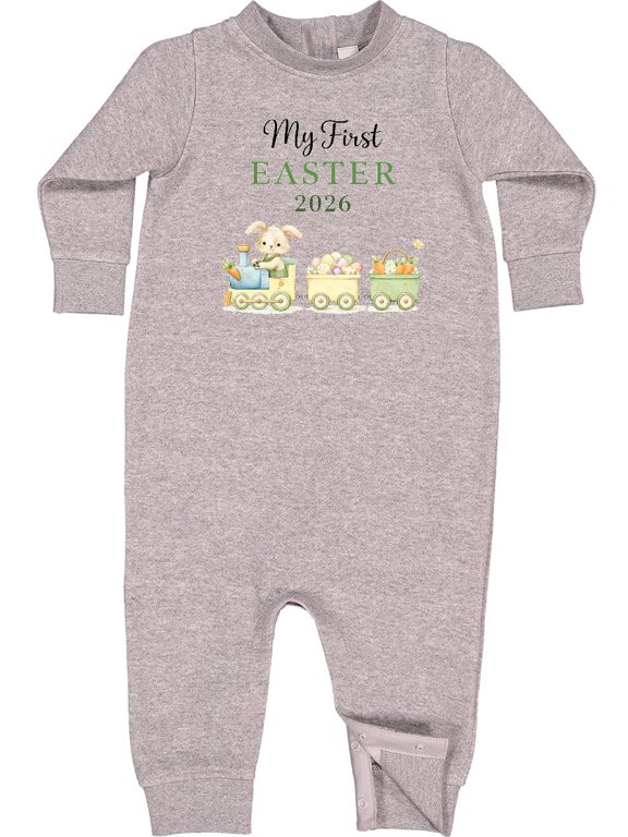 My First Easter 2026 Train Baby Fleece Romper