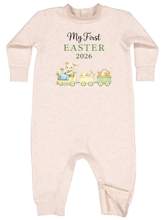 My First Easter 2026 Train Baby Fleece Romper
